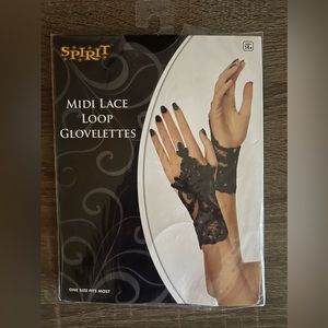 “Spirt Halloween” MIDI Lace Loop GLOVELETTES ( Black )